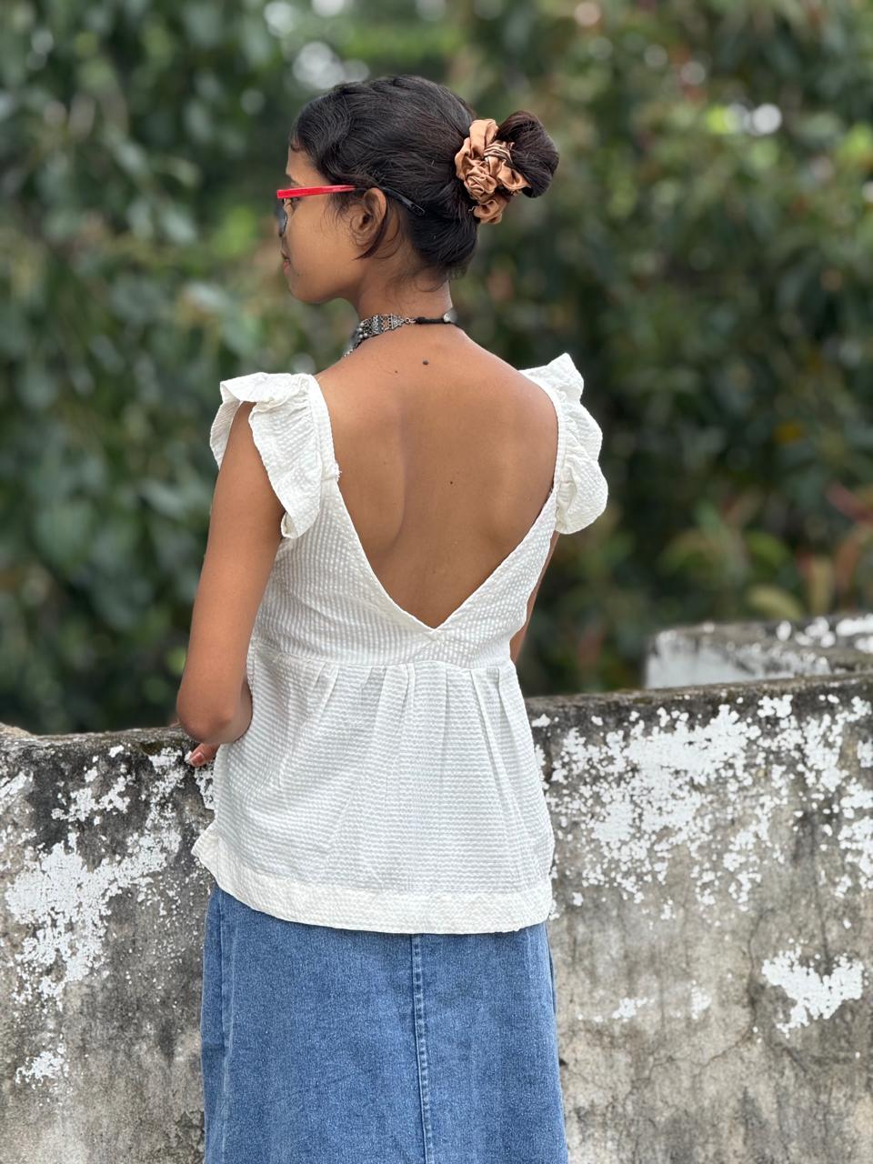 Korean Crop Top (White)