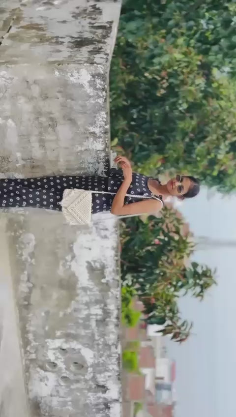 Black Printed Top with Pant
